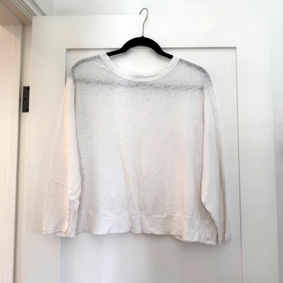 Vince Linen Jersey Pullover - $145 - Optic White - 2X - Picture 2 of 5